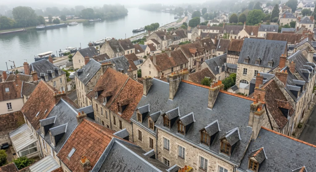 Toitures en ardoise et tuiles d'une maison à Conflans-Sainte-Honorine (78700), Yvelines — travaux de couverture par Couvreur Richard