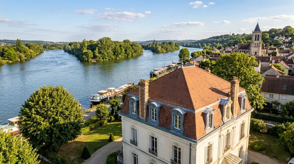 Couvreur Andrésy 78570 — toiture tuiles mécaniques villa Belle Époque confluence Seine-Oise Île Nancy Yvelines