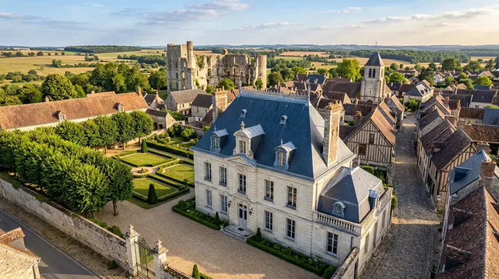 Couvreur Neauphle-le-Château 78640 — toiture ardoises naturelles maison bourgeoise XIXe bourg médiéval château XIe Yvelines