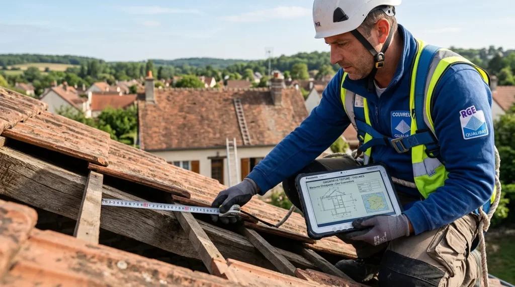 Couvreur RGE Yvelines diagnostiquant la compatibilité d'une toiture en tuiles avant l'installation de panneaux solaires — 2026 Couvreur Richard